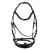 Anatomical bridle with curved noseband