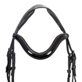 English bridle in polished leather with rhinestones