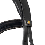 English bridle in polished leather with rhinestones