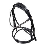 English leather bridle with rhinestone browband