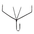 Tanned leather fork breastplate with black clincher