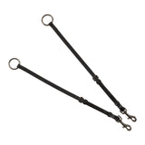 Tanned leather fork breastplate with black clincher