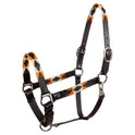 Equestro Leather Halter With Navajo Decorations #colour_brown