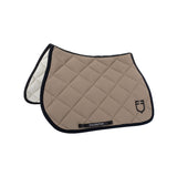 Equestro Jumping Saddle Pad With Embroidered Logo Black Line Edition
