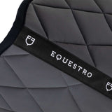 Equestro Jumping Saddle Pad With Embroidered Logo Black Line Edition