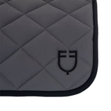 Equestro Jumping Saddle Pad With Embroidered Logo Black Line Edition