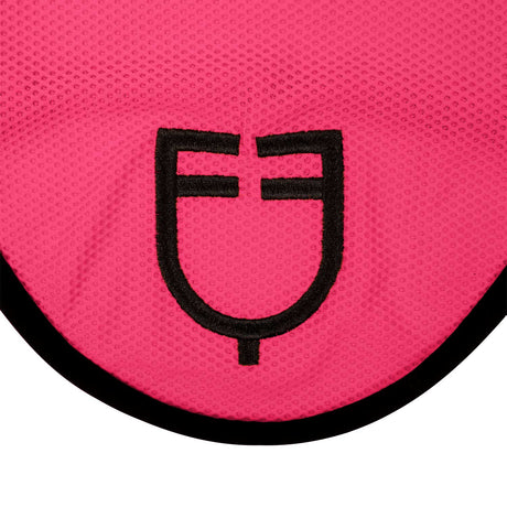 Perforated fabric fly veil with logo