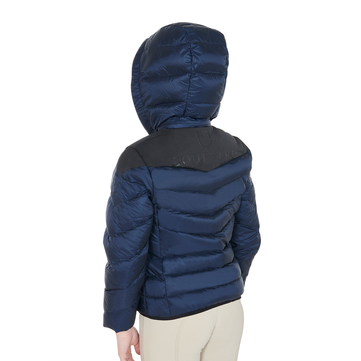 Equestro Girls' Down Jacket With Removable Hood #colour_blue