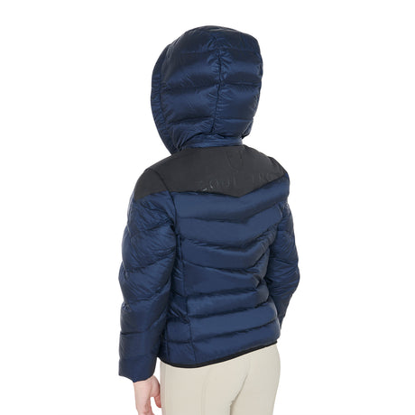 Equestro Girls' Down Jacket With Removable Hood #colour_blue