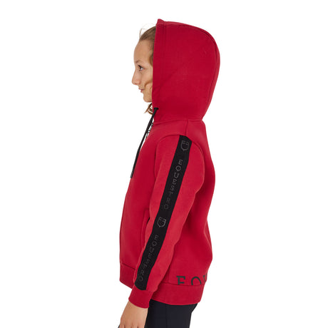 Equestro Girls' Full Zip Sweatshirt Inner Fleece #colour_burgundy