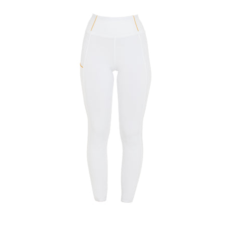 Equestro Girls' Fleece Lining Leggings #colour_white