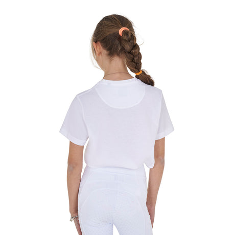 Equestro Girls' Horse Club Cotton T-Shirt #colour_white