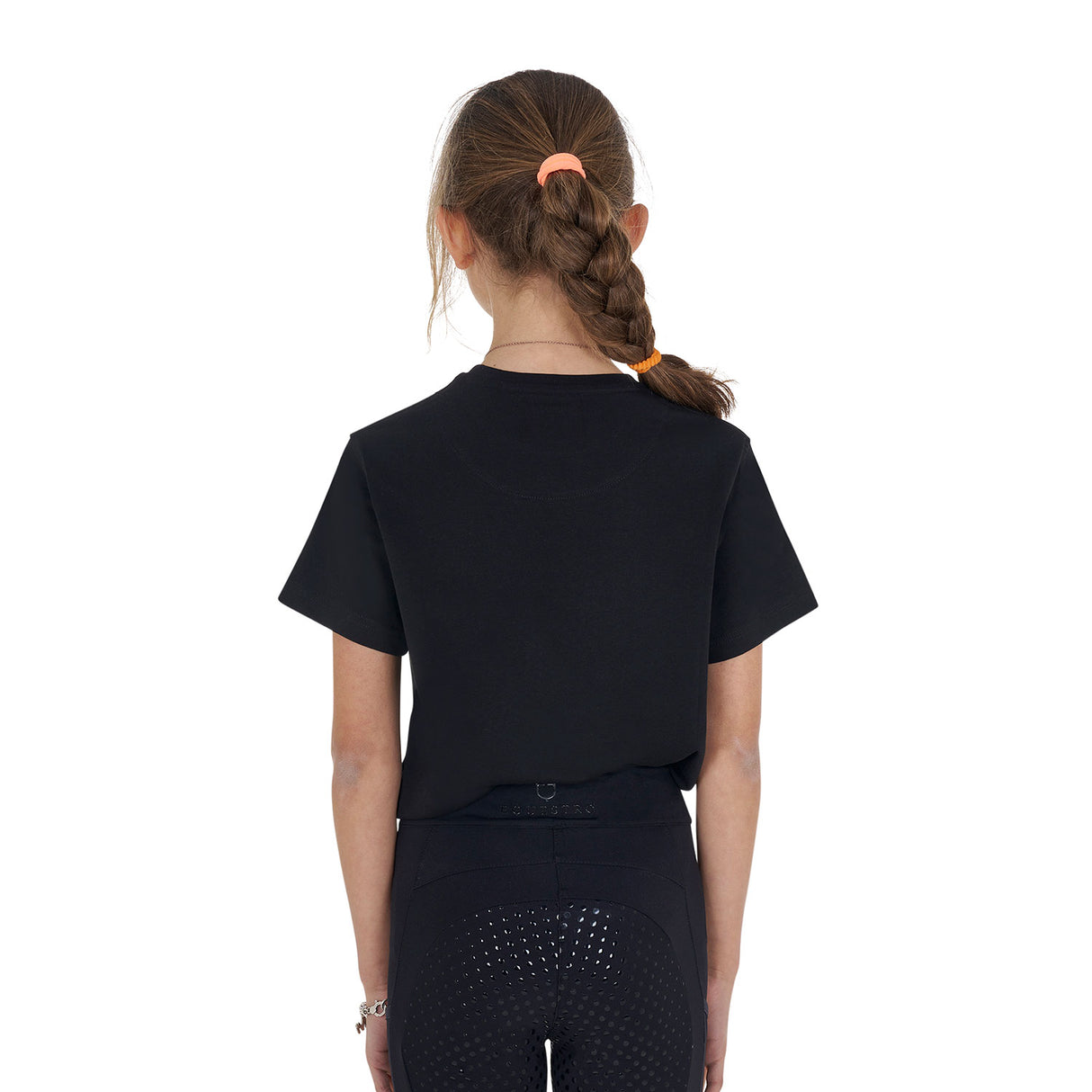 Equestro Girls' Head In The Clouds Cotton T-Shirt #colour_black