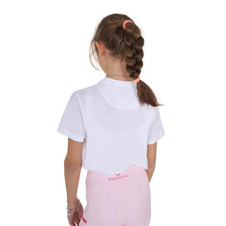 Equestro Girls' Head In The Clouds Cotton T-Shirt #colour_white