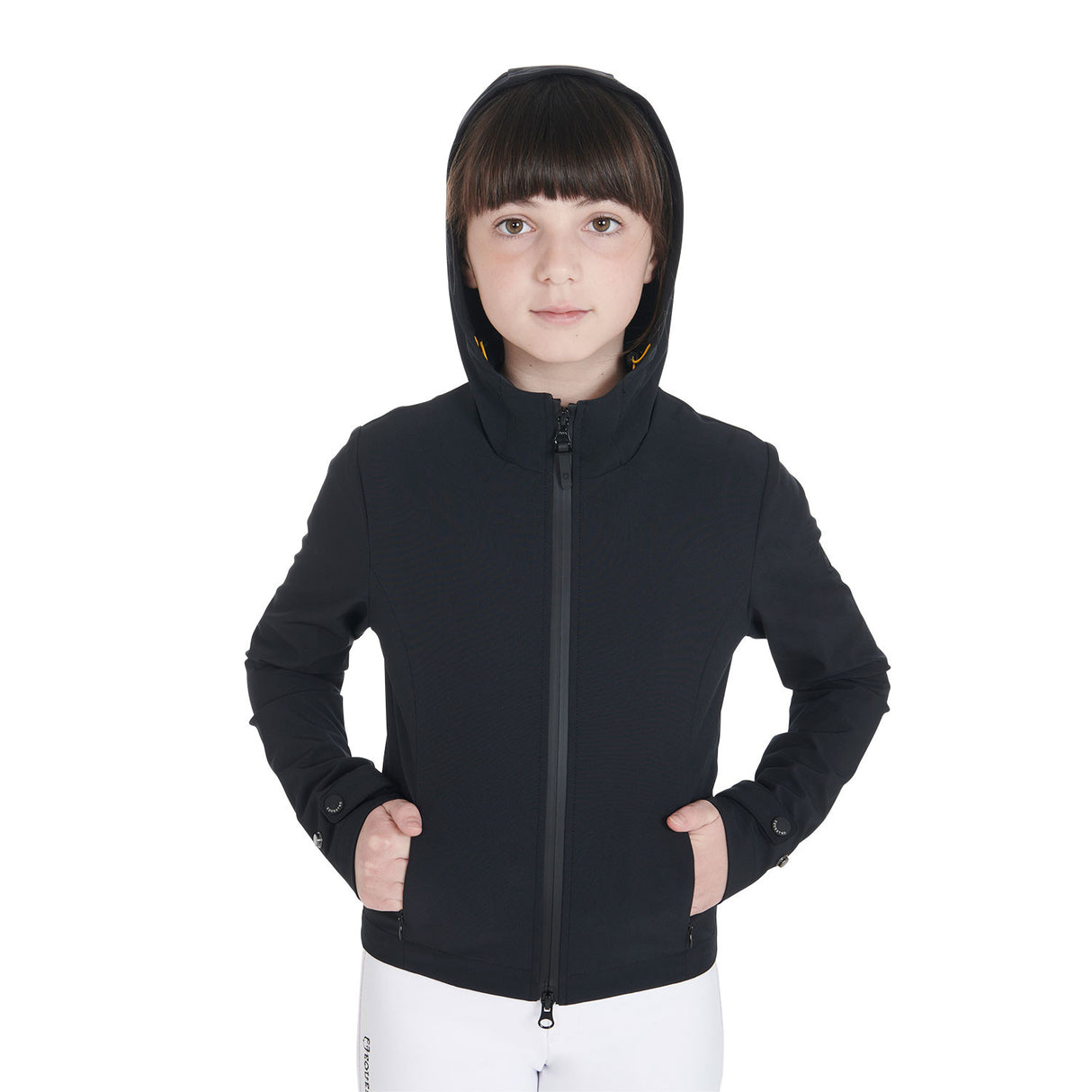 Kids' slim fit softshell jacket in technical fabric