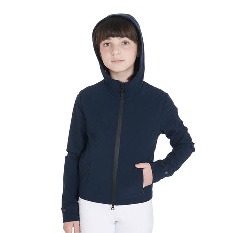 Kids' slim fit softshell jacket in technical fabric