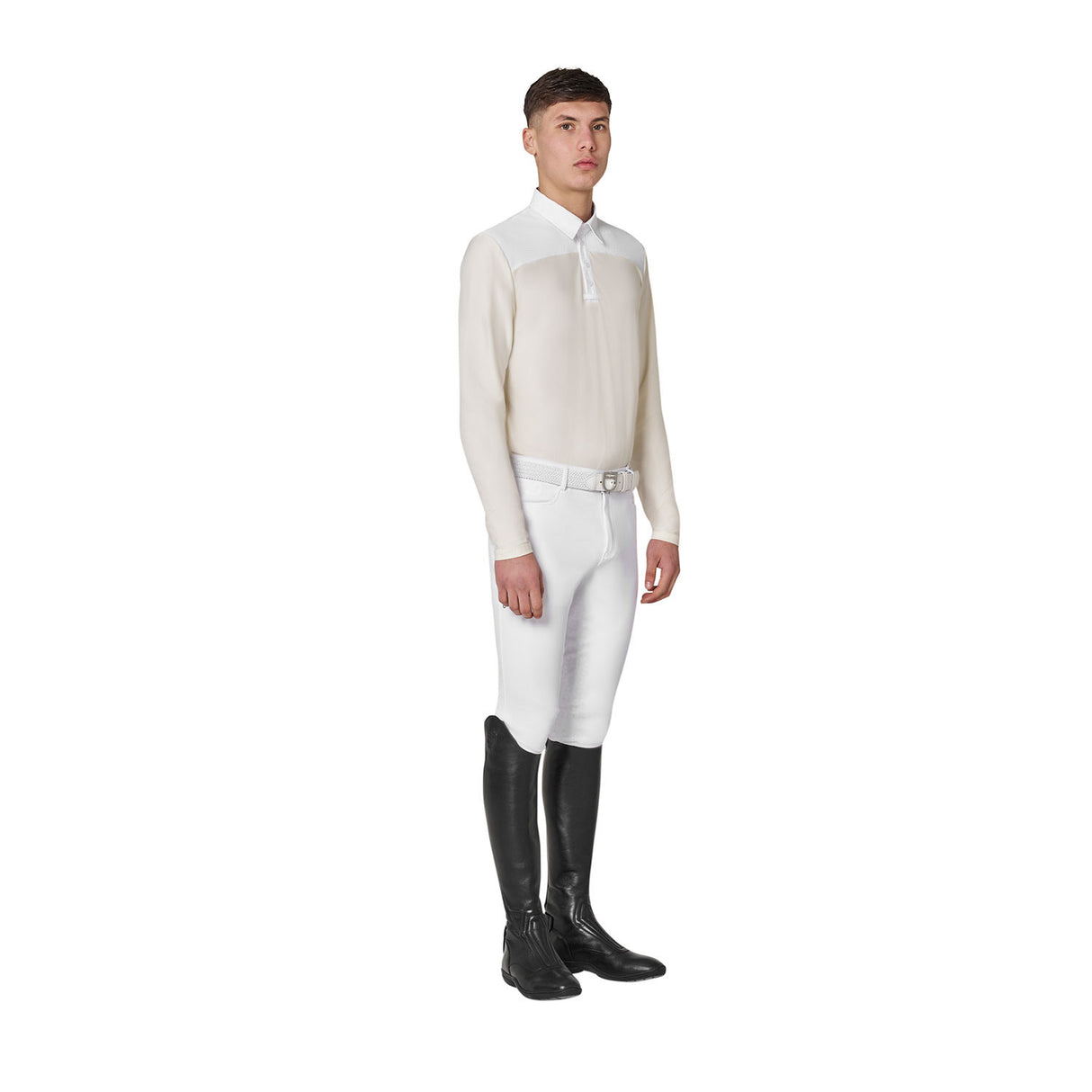 Men's long-sleeved competition polo shirt