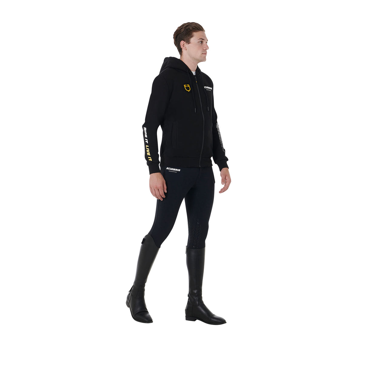 Equestro Scuderia Equestro Men's Hooded Sweatshirt Fleece