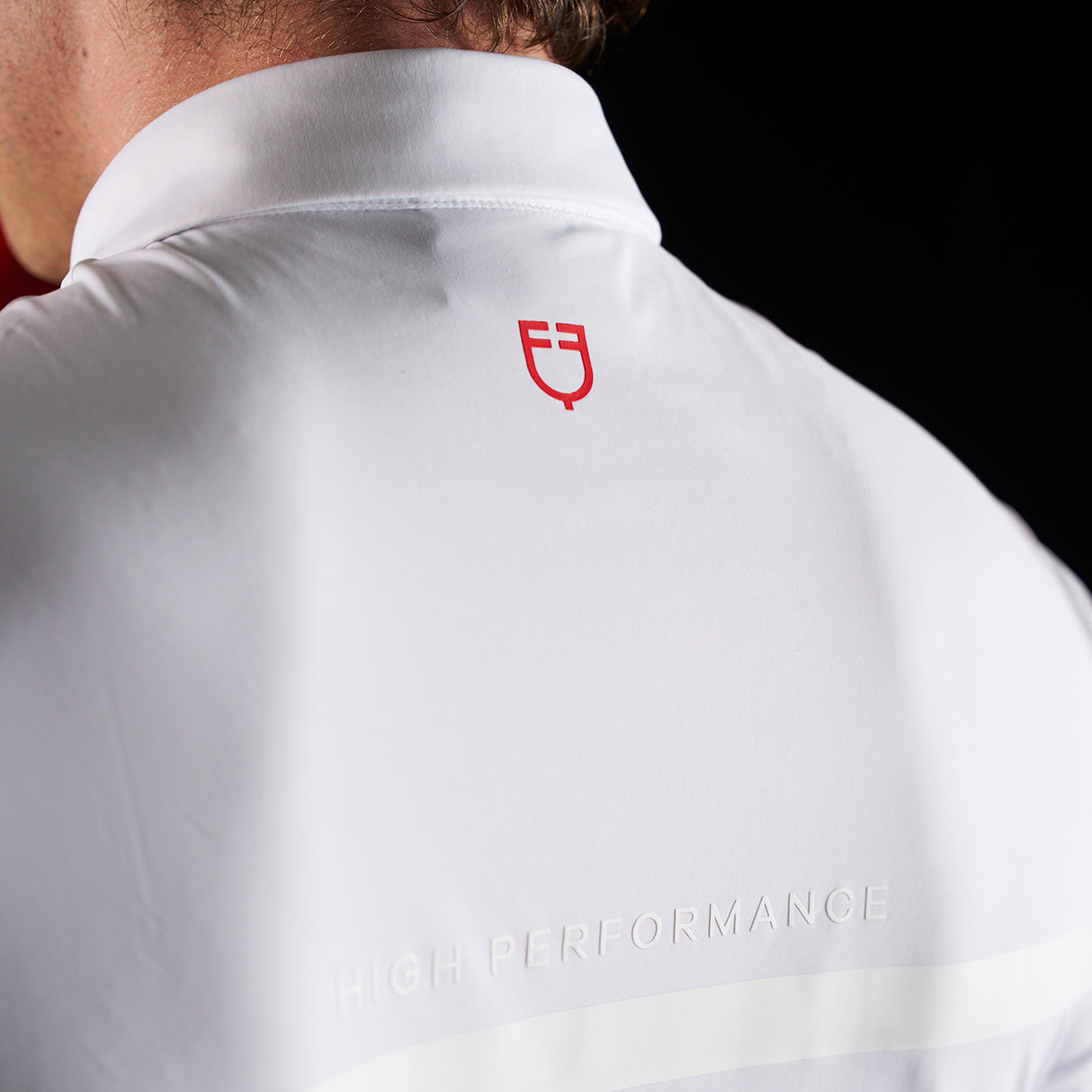 Equestro Equestro Ridertechnology Men's Competition Polo Shirt Short Sleeves And Zip