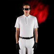 Equestro Equestro Ridertechnology Men's Competition Polo Shirt Short Sleeves And Buttons #colour_white
