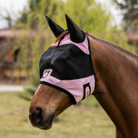 Fly mask with front logo