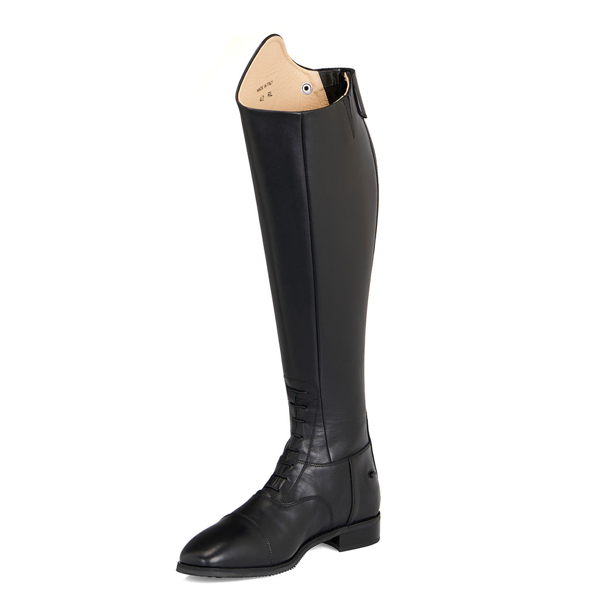 Unisex boots with laces and back zip