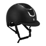 Equestro Helmet With Rhinestones Homologation En 1384-2023 #colour_black-silver