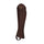Equestro Unisex Short Leather Gaiters With Side Zip #colour_brown
