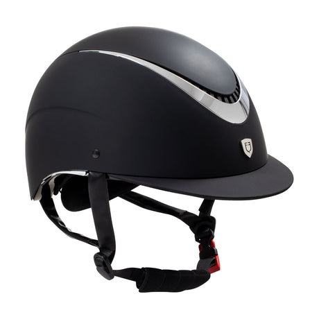 Equestro Unisex Helmet With Shiny Frame Homologation En 1384-2023 #colour_black-silver