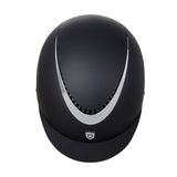 Equestro Unisex Helmet With Shiny Frame #colour_black-silver