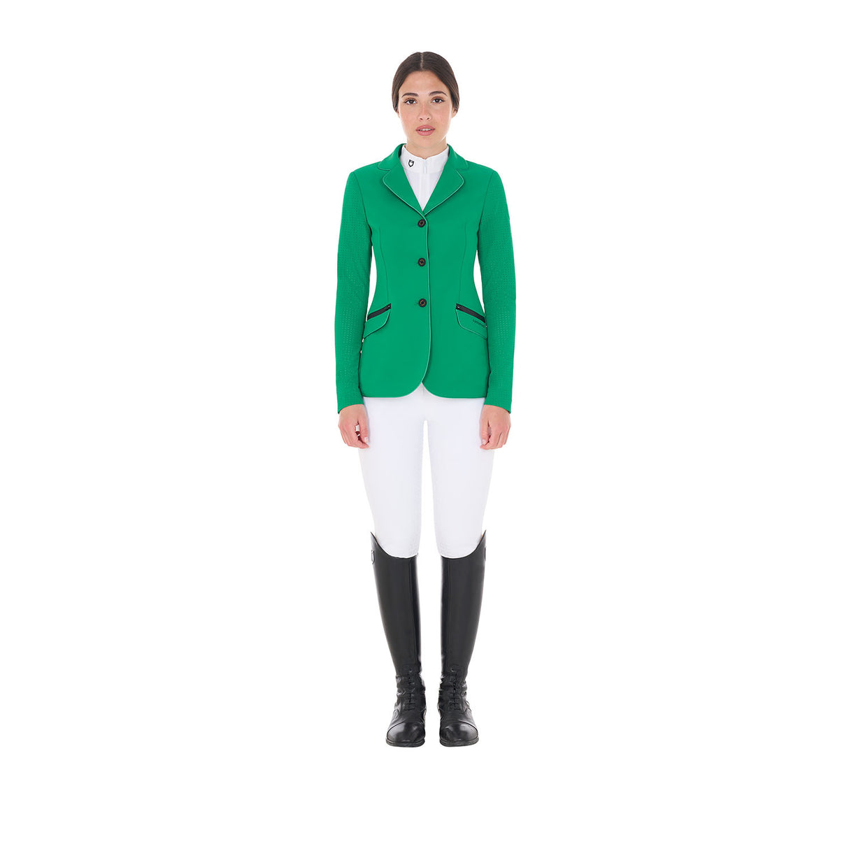 Women's competition jacket three buttons perforated fabric