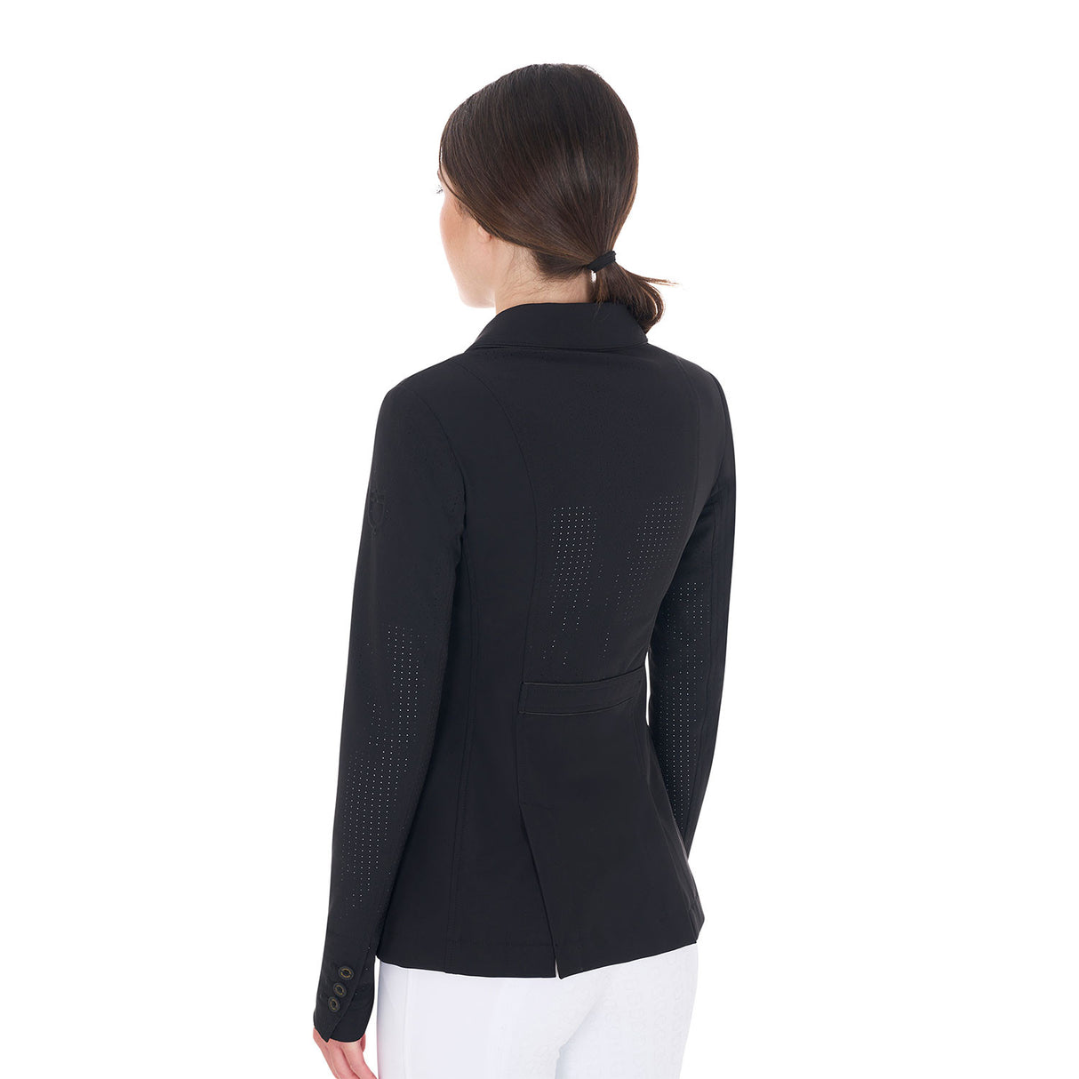 Women's competition jacket three buttons perforated fabric