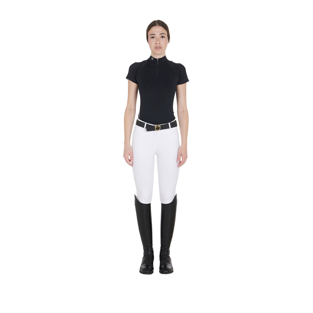 Equestro Women's Slim Fit Technical Training Polo Shirt