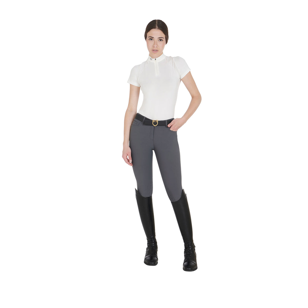 Equestro Women's Slim Fit Technical Training Polo Shirt