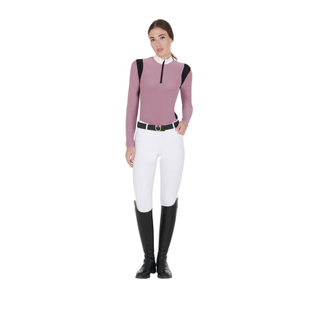 Women's slim fit polo shirt in technical fabric