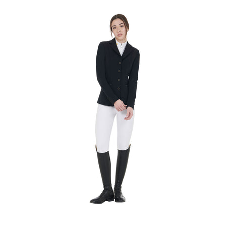 Women's competition jacket with contrasting embroidered logo
