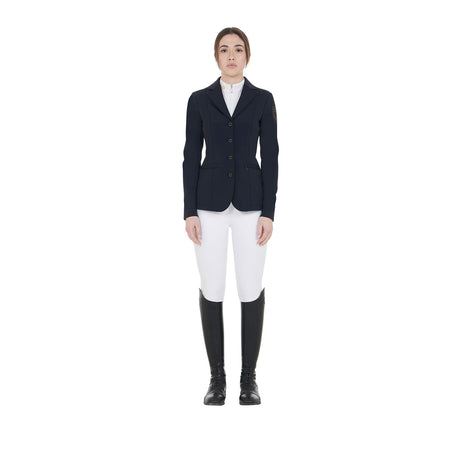 Women's competition jacket with contrasting embroidered logo