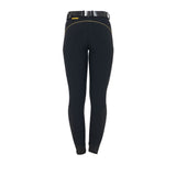 Equestro Women's Slim Fit Breeches With Knee Grip #colour_black