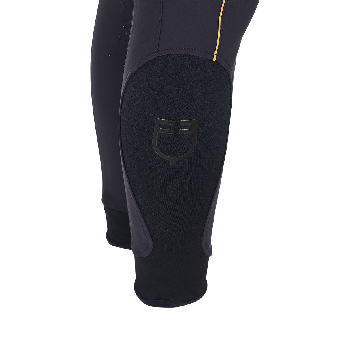 Equestro Women's Slim Fit Breeches With Knee Grip #colour_blue