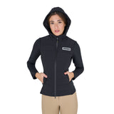 Women's hooded down jacket technical blend