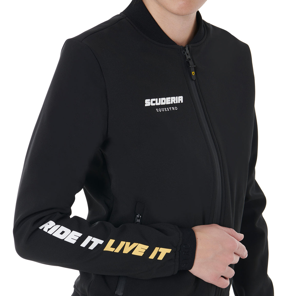 Equestro Scuderia Equestro Women's Bomber Technical Fabric #colour_black