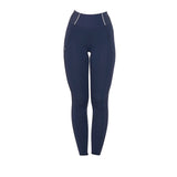 Equestro Women's Slim Fit High-Waisted Leggings with Rhinestones