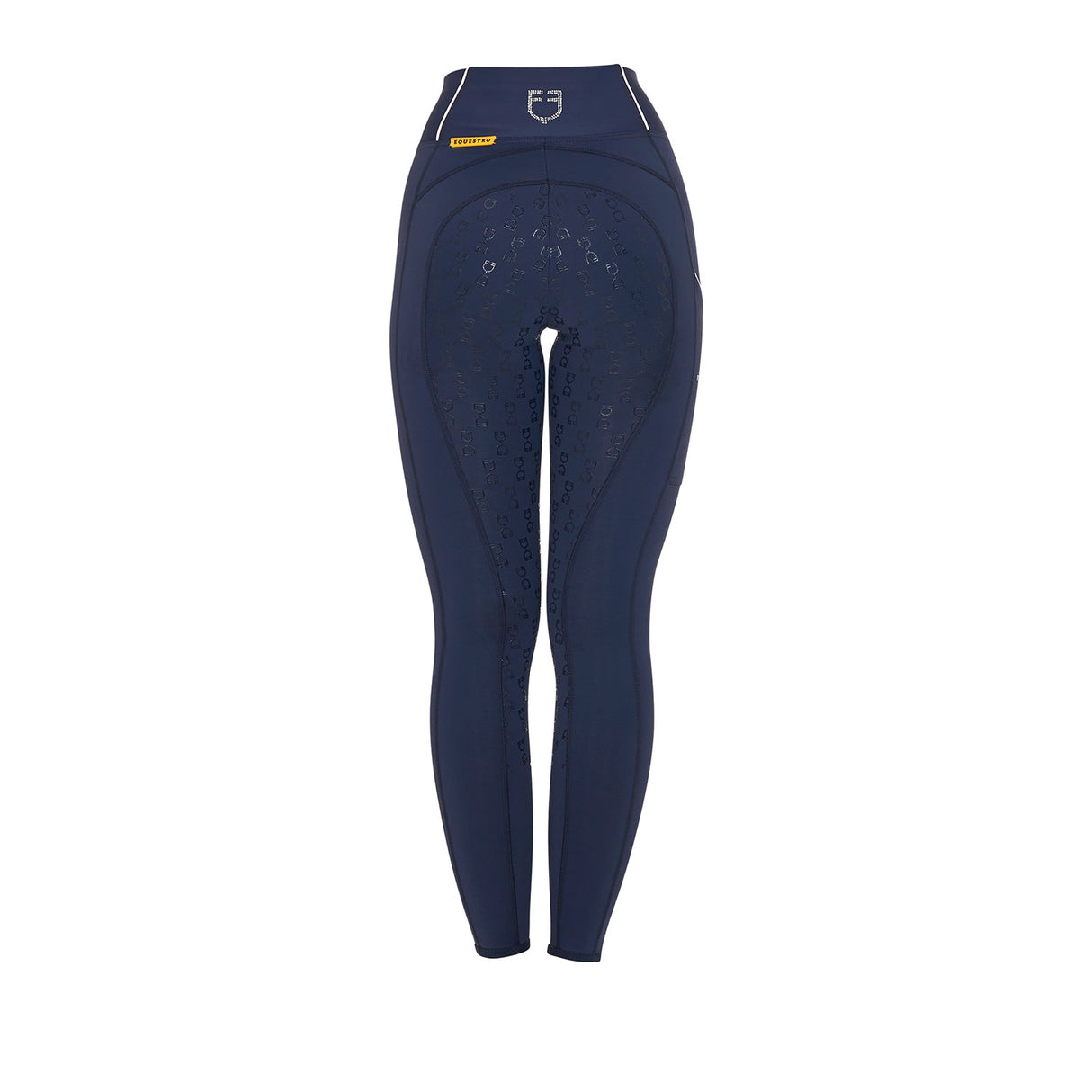 Equestro Women's Slim Fit High-Waisted Leggings with Rhinestones