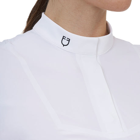 Equestro Ridertechnology women's competition polo shirt short sleeves and buttons