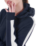 Equestro Women's Hooded Sweatshirt With Front Zip