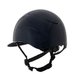 Equestro Helmet Polished Faux Leather Strap Homologation En 1384-2023 #colour_blue-purple