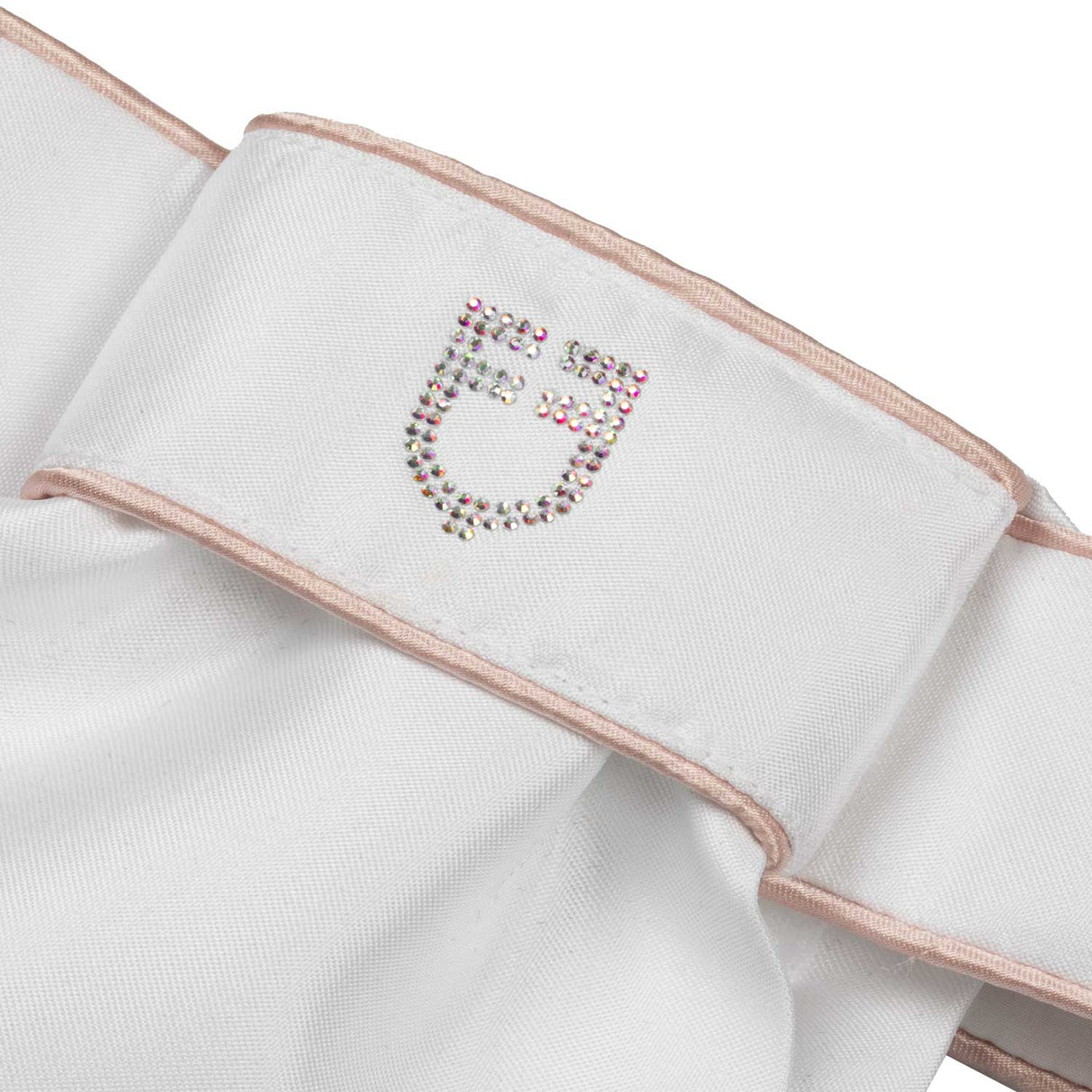 Equestro Dressage Plastron Rhinestone Logo