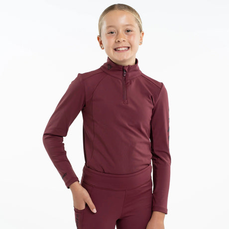 EQUIDRY Children's Water Repellent Base Layer #colour_plum-black