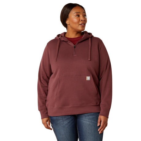 Ariat Women's Rebar Skill Set 12 Zip Hoodie #colour_catawba-grape