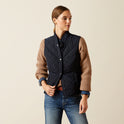 Ariat Women's Woodside Vest - Navy/Navy Floral Print #colour_navy-navy-floral-print